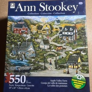 🧩 550 piece New with original seal, Ann Stookey  “Apple Valley Farm” puzzle.